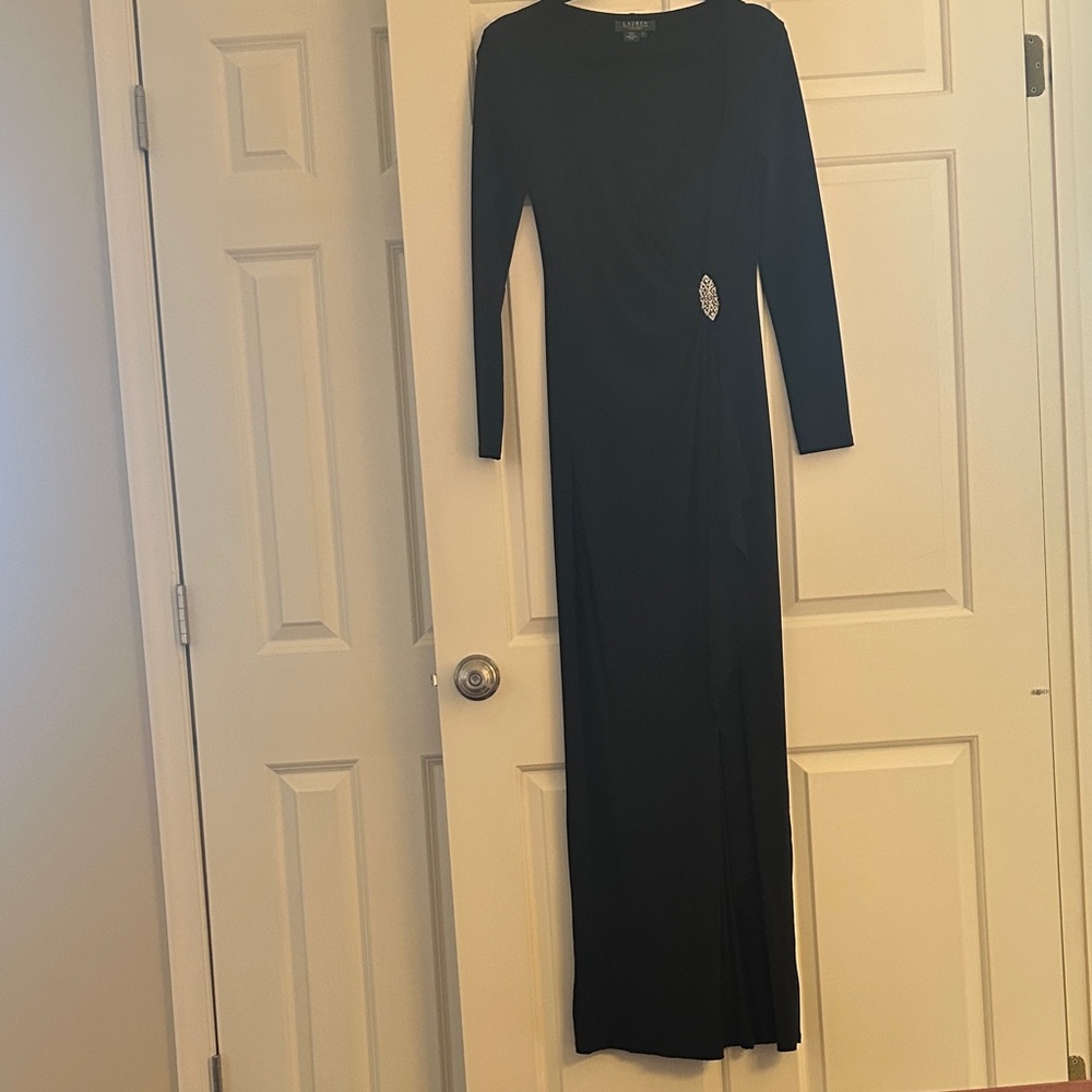 Lauren Ralph Lauren Elegant Black Long Sleeve Dress
